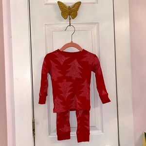 Carters 12 month red Christmas tree pjs